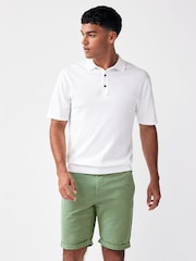 GANT Green Regular Fit Sunfaded Cotton Twill Shorts - Image 1 of 5