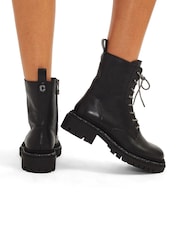 Carvela Dazzle Lace Up Black Boots - Image 1 of 5