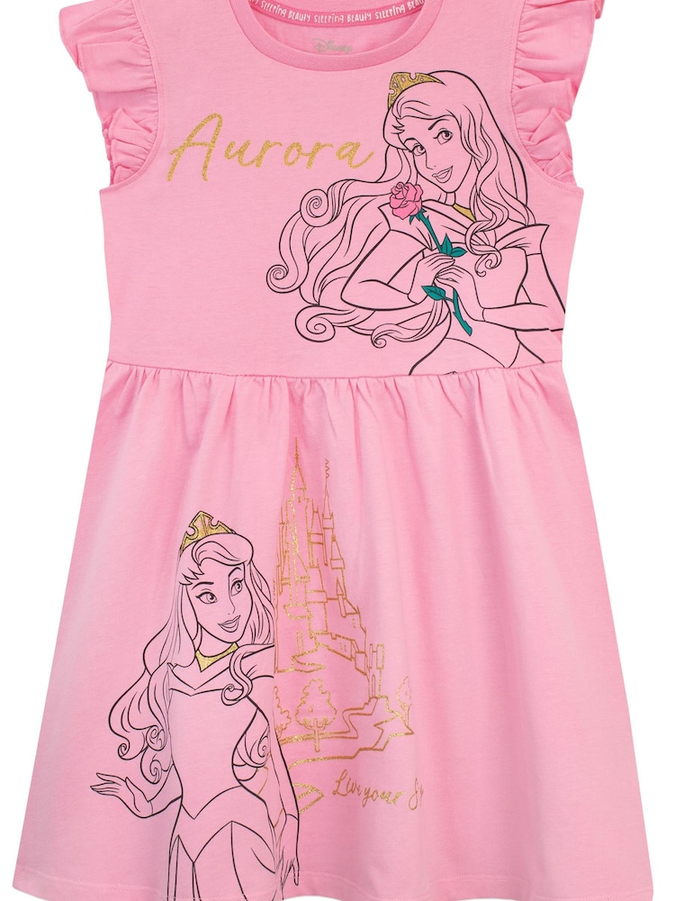Character Pink Rapunzel Disney Princess 100% Cotton Dress - Image 1 of 2