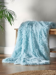 Catherine Lansfield Blue So Soft Cuddly Throw - Image 1 of 5