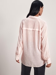 Blush Pink Sequin Long Sleeve  Shirt - Image 3 of 6