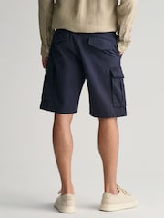 GANT Blue Relaxed Twill Cargo Shorts - Image 2 of 6