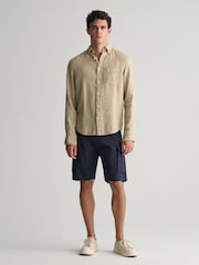 GANT Blue Relaxed Twill Cargo Shorts - Image 3 of 6