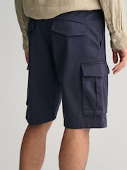 GANT Blue Relaxed Twill Cargo Shorts - Image 5 of 6