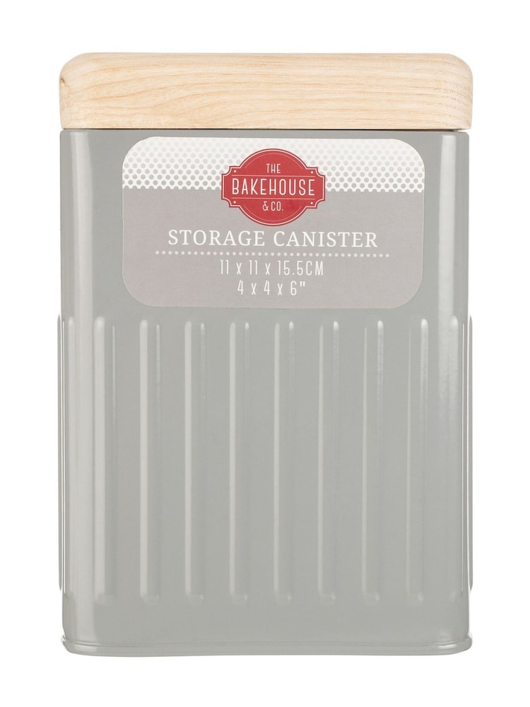 Bakehouse Grey Medium White Storage Canister - Image 2 of 2