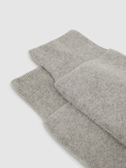 Reiss Grey Melange Alers Cotton Blend Terry Towelling Socks - Image 2 of 3