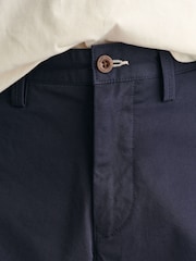 GANT Blue Relaxed Organic Cotton Blend Twill Shorts - Image 6 of 7