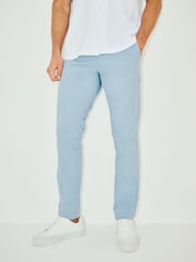 GANT Blue Slim Fit Cotton Twill Chino Trousers - Image 1 of 5