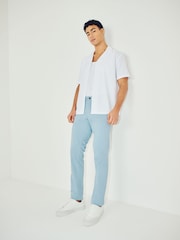 GANT Blue Slim Fit Cotton Twill Chino Trousers - Image 2 of 5