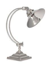 Pacific Silver Kensington Nickel Metal Arched Arm Task Table Lamp - Image 2 of 4