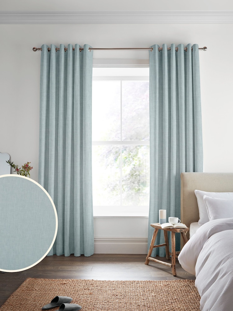 Laura Ashley Blue Easton Made to Measure Curtains - Image 2 of 9
