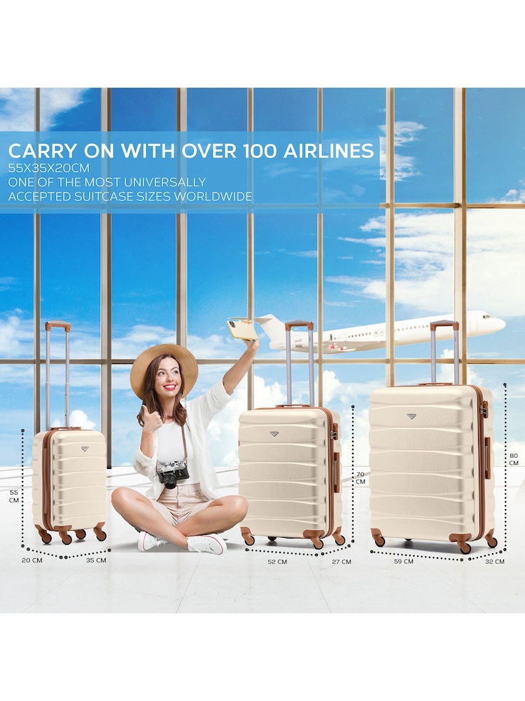 Set Of 2 Large Check-In & Small Carry-On Hardcase Travel Suitcase - Image 2 of 7
