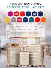 Set Of 2 Large Check-In & Small Carry-On Hardcase Travel Suitcase - Image 3 of 7