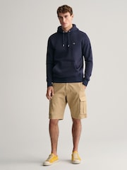 GANT Khaki Green Relaxed Twill Cargo Shorts - Image 1 of 6