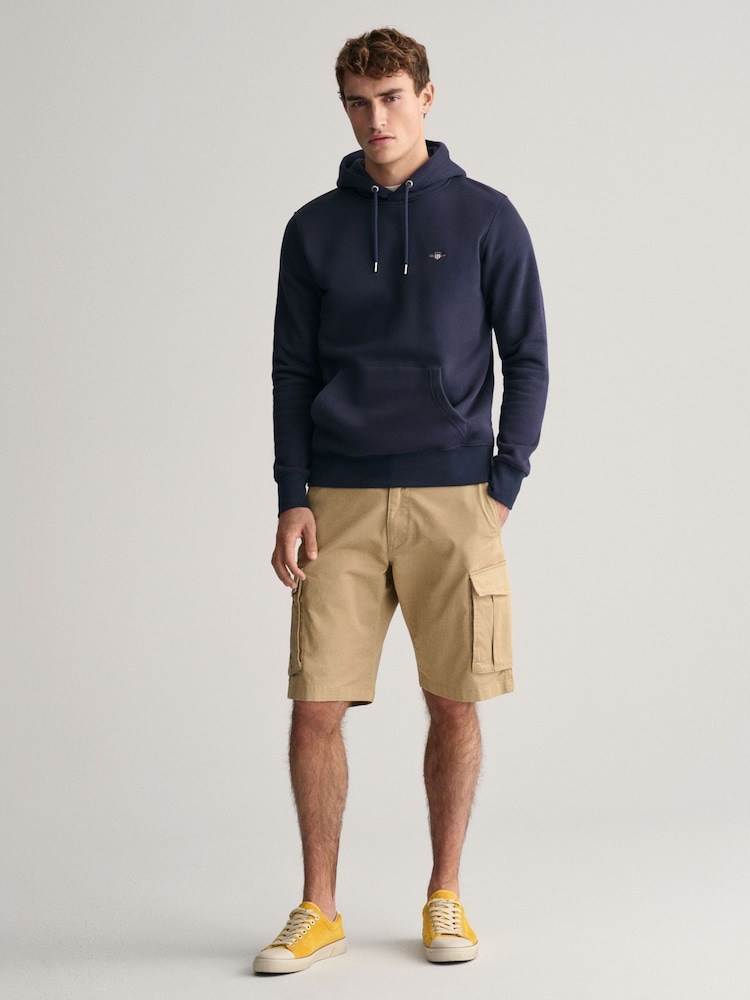 GANT Khaki Green Relaxed Twill Cargo Shorts - Image 1 of 6