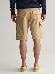 GANT Khaki Green Relaxed Twill Cargo Shorts - Image 2 of 6