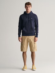 GANT Khaki Green Relaxed Twill Cargo Shorts - Image 3 of 6