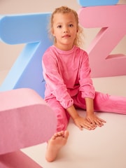 Pink Heart Cosy Fleece Pyjamas (3-16yrs) - Image 1 of 10
