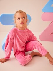 Pink Heart Cosy Fleece Pyjamas (3-16yrs) - Image 3 of 10