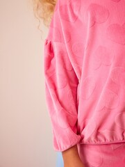 Pink Heart Cosy Fleece Pyjamas (3-16yrs) - Image 4 of 10