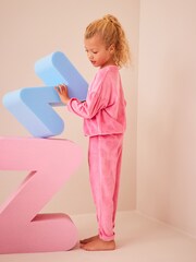 Pink Heart Cosy Fleece Pyjamas (3-16yrs) - Image 5 of 10