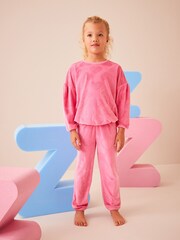 Pink Heart Cosy Fleece Pyjamas (3-16yrs) - Image 6 of 10