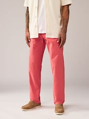 GANT Pink Regular Fit Sunfaded Cotton Twill Chino Trousers - Image 1 of 5