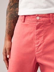 GANT Pink Regular Fit Sunfaded Cotton Twill Chino Trousers - Image 3 of 5