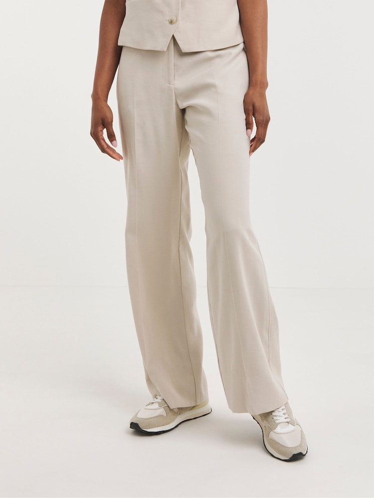 JD Williams Wide Leg Nude Trousers - Image 1 of 4