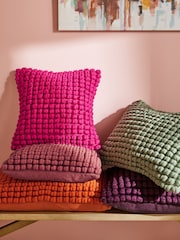 Orange 40 x 59cm Global Bobble 100% Cotton Cushion - Image 2 of 7