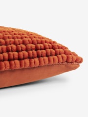 Orange 40 x 59cm Global Bobble 100% Cotton Cushion - Image 3 of 7