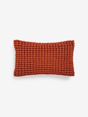 Orange 40 x 59cm Global Bobble 100% Cotton Cushion - Image 6 of 7