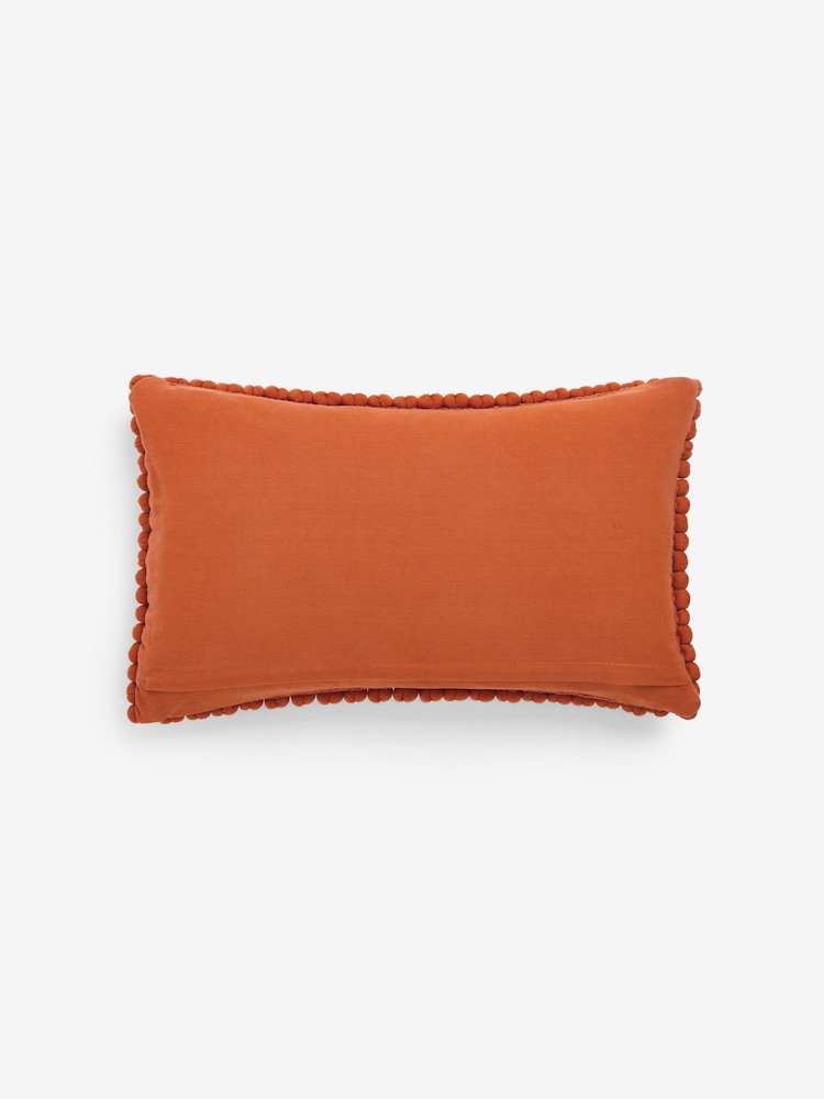 Orange 40 x 59cm Global Bobble 100% Cotton Cushion - Image 7 of 7