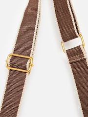 Oliver Bonas Brown Sara Buckle Faux Suede Cross-Body Bag - Image 5 of 8