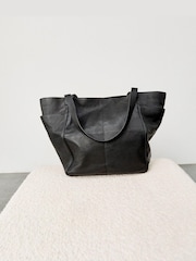 Hush Black Mariana Leather Tote Bag - Image 3 of 4
