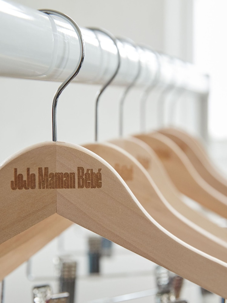 JoJo Maman Bébé Set of 12 Kids' Size Wooden Hangers - Image 2 of 3