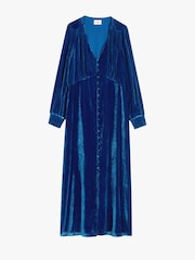Hush Blue Velvet Valeria Dress - Image 5 of 5