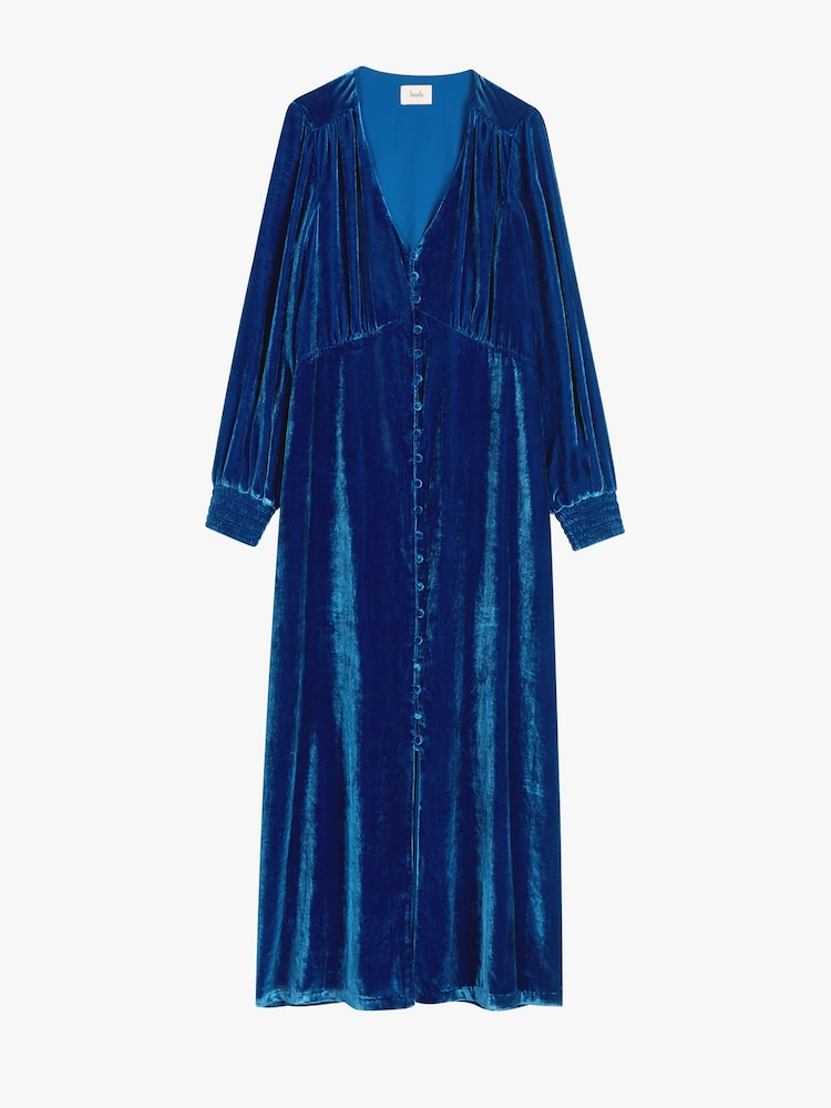 Hush Blue Velvet Valeria Dress - Image 5 of 5
