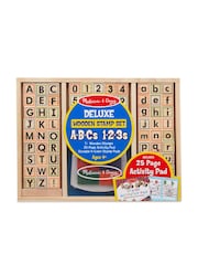 Melissa & Doug Deluxe Wooden Stamp Set ABCs 123s - Image 2 of 8