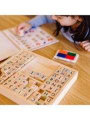 Melissa & Doug Deluxe Wooden Stamp Set ABCs 123s - Image 6 of 8