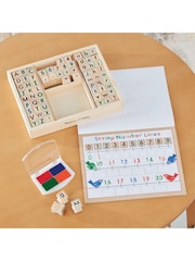 Melissa & Doug Deluxe Wooden Stamp Set ABCs 123s - Image 8 of 8