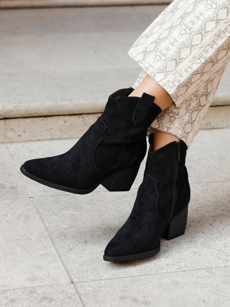 Ante negro - Botas de antelina estilo western Jessie de Linzi - Imagen 1 de 6 Ante negro - Botas de antelina estilo western Jessie de Linzi - Imagen 1 de 6