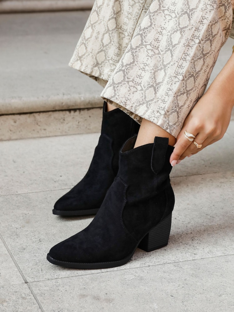 Ante negro - Botas de antelina estilo western Jessie de Linzi - Imagen 2 de 6 Ante negro - Botas de antelina estilo western Jessie de Linzi - Imagen 2 de 6