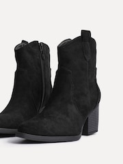 Ante negro - Botas de antelina estilo western Jessie de Linzi - Imagen 5 de 6