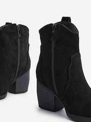 Ante negro - Botas de antelina estilo western Jessie de Linzi - Imagen 6 de 6