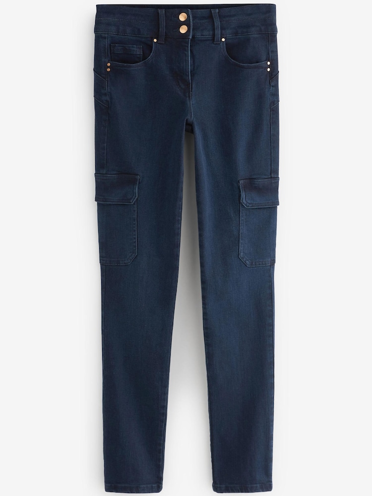 Dark Blue Lift, Slim And Shape Slim Cargo Jeans - Image 5 of 6