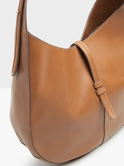 Hush Brown Isla Leather Scoop Tote Bag - Image 4 of 4