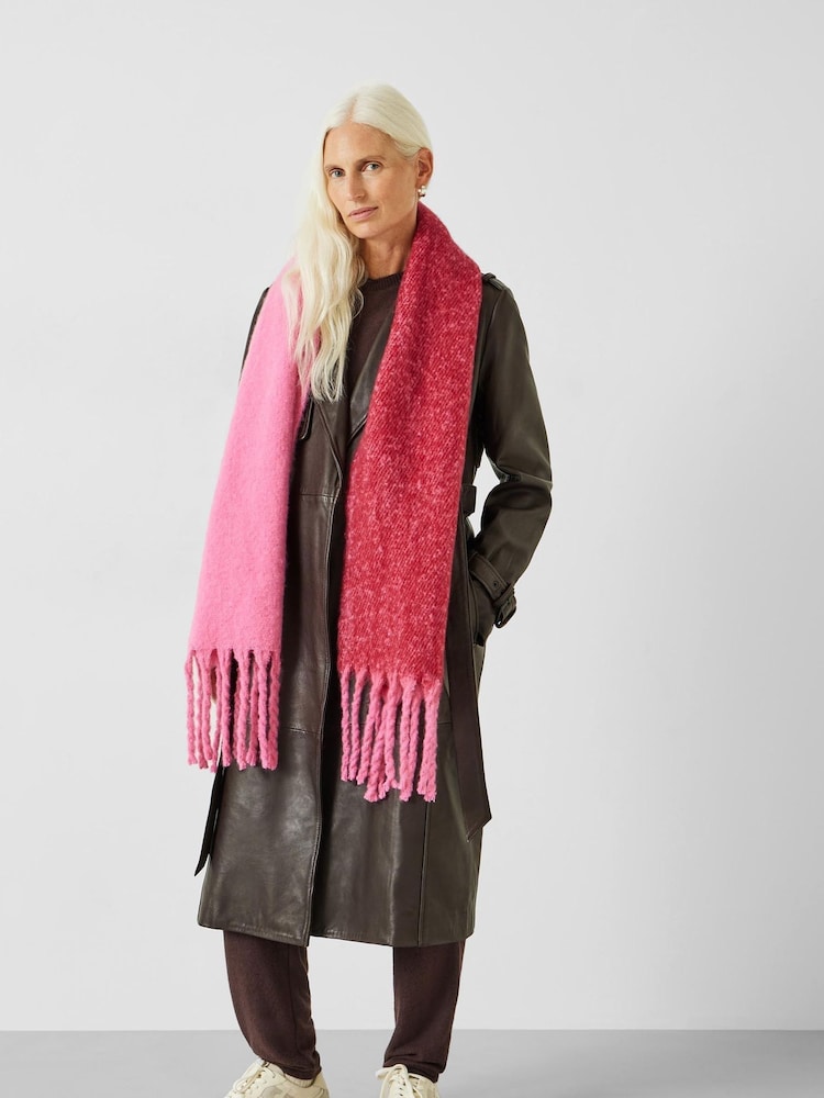Hush Pink Asher Two Tone Winter Scarf - Image 2 of 4