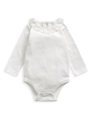Mamas & Papas Pink 2 Piece Embroidered Crinkle Jersey Dungaree - Image 4 of 4