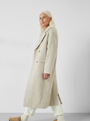 Hush Cream Scout Double Breasted 100% Cotton Coat - Image 4 of 5